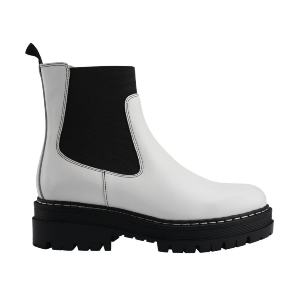 Marc Fisher Patrick Chelsea Slip On Leather Moto Lug Sole Combat Boot 9M #646